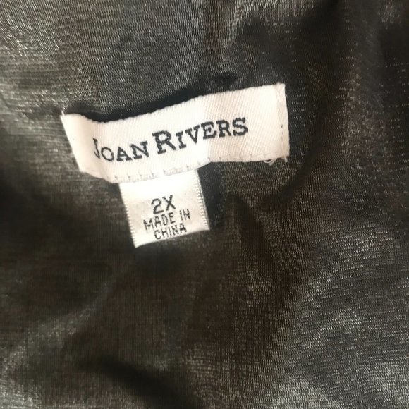 Joan Rivers Olive w/Shimmer Trench Coat w/Epaulettes Size 2X - Picture 16 of 16